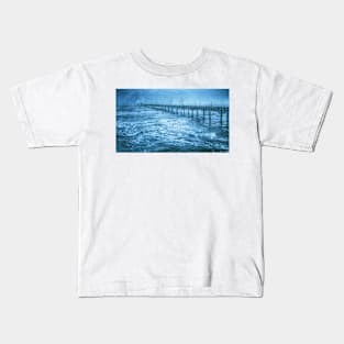 Bob Hall Pier - North Padre Island Kids T-Shirt